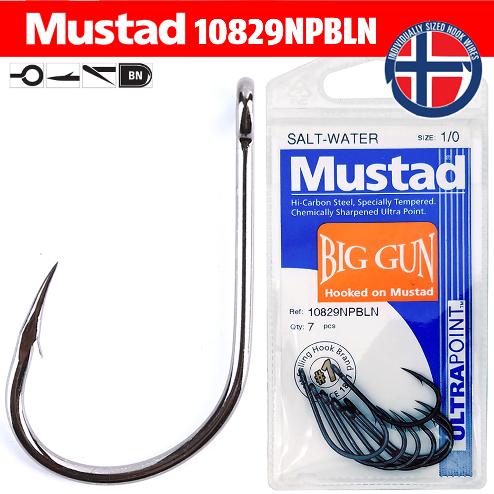 3 Packs of Mustad 39951NPBLN Demon Circle Light Chemically Sharp Fishing  Hooks