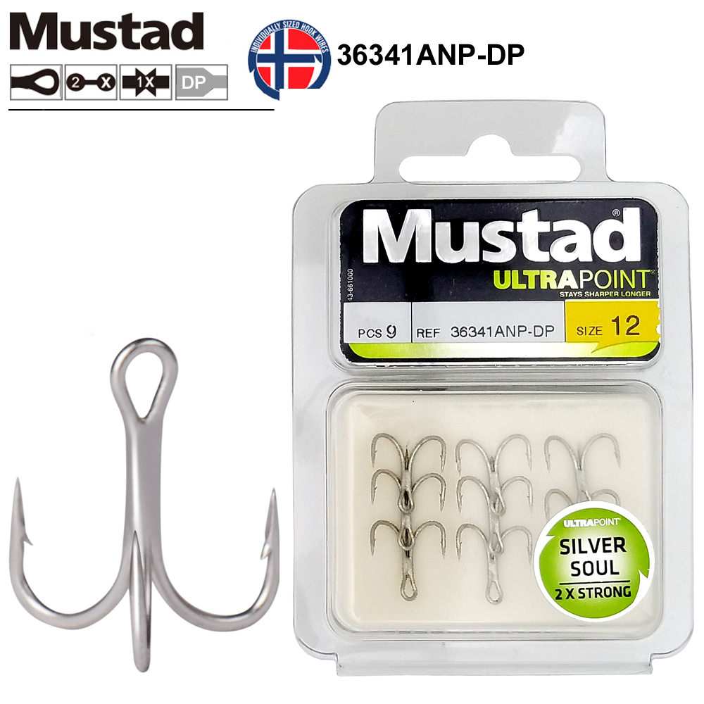 MUSTAD TREBLE HOOKS - BRONZE - 14/0 - 1/PACK - Touchard