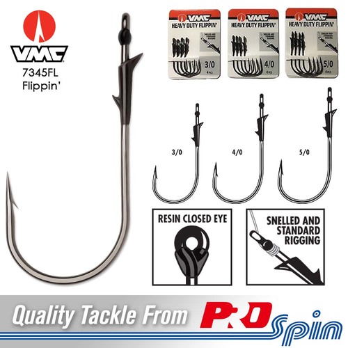 VMC Flippin Lure Hooks - For Soft Plastic Lures image